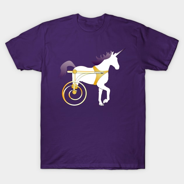 Unicorn On Wheels T-Shirt by RollingMort91